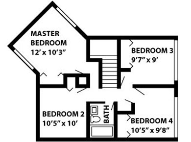 Second Floor - 4 Bedroom